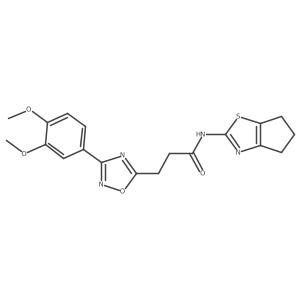 N-(5,6-dihydro-4H-cyclopenta[d][1,3]thiazol-2-yl)-3-[3-(3,4-dimethoxyphenyl)-1,2,4-oxadiazol-5-yl]propanamide Structure