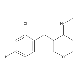 3-(2,4-dichlorobenzyl)-N-methyltetrahydro-2H-pyran-4-amine Structure