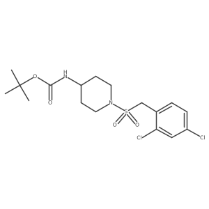 Tert-butyl (1-((2,4-dichlorobenzyl)sulfonyl)piperidin-4-yl)carbamate结构式