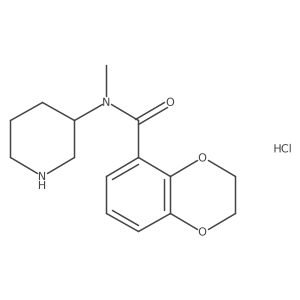 (S)-N-methyl-N-(piperidin-3-yl)-2,3-dihydrobenzo[b][1,4]dioxine-5-carboxamide hydrochloride结构式