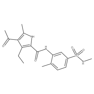4-Acetyl-3-Ethyl-5-Methyl-N-[2-Methyl-5-(Methylsulfamoyl)phenyl]-1h-Pyrrole-2-Carboxamide Structure