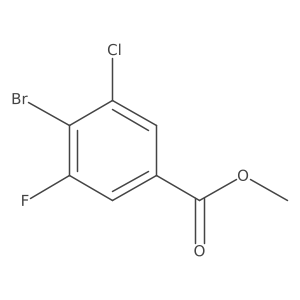 Methyl 4-bromo-3-chloro-5-fluorobenzoate结构式
