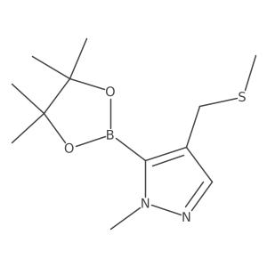 4-[(methylthio)methyl]-1-methyl-5-(4,4,5,5-tetramethyl-1,3,2-dioxaborolan-2-yl)-1H-pyrazole结构式