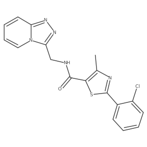 2-(2-chlorophenyl)-4-methyl-N-([1,2,4]triazolo[4,3-a]pyridin-3-ylmethyl)-1,3-thiazole-5-carboxamide Structure