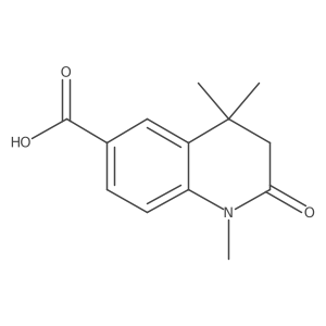 1,2,3,4-Tetrahydro-1,4,4-trimethyl-2-oxo-6-quinolinecarboxylic acid结构式