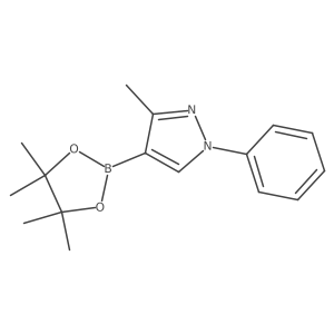 3-Methyl-1-phenyl-1H-pyrazole-4-boronic acid pinacol ester结构式