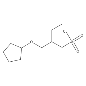 2-((Cyclopentyloxy)methyl)butane-1-sulfonyl chloride结构式