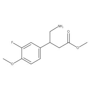 Methyl 4-amino-3-(3-fluoro-4-methoxyphenyl)butanoate结构式