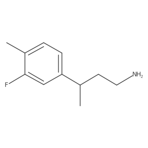 3-(3-fluoro-4-methyl-phenyl)butan-1-amine结构式