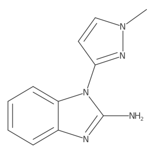 1-(1-methyl-1H-pyrazol-3-yl)-1H-1,3-benzodiazol-2-amine结构式