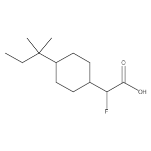 2-Fluoro-2-[4-(2-methylbutan-2-yl)cyclohexyl]acetic acid结构式