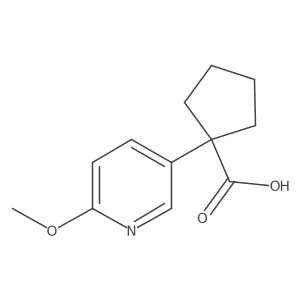 1-(6-Methoxypyridin-3-yl)cyclopentane-1-carboxylic acid结构式