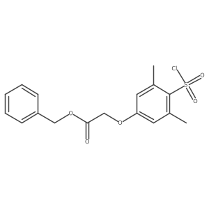 Benzyl 2-(4-(chlorosulfonyl)-3,5-dimethylphenoxy)acetate结构式