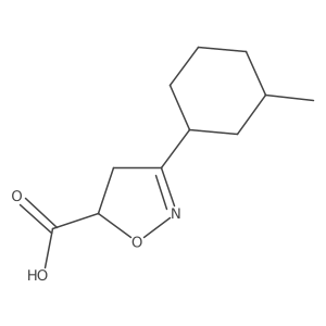 3-(3-Methylcyclohexyl)-4,5-dihydro-1,2-oxazole-5-carboxylic acid Structure
