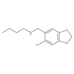 Butyl[(6-chloro-1,3-dioxaindan-5-yl)methyl]amine结构式