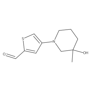 4-(3-Hydroxy-3-methylpiperidin-1-yl)thiophene-2-carbaldehyde结构式