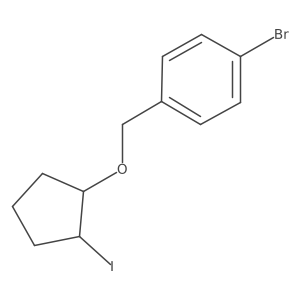 1-Bromo-4-{[(2-iodocyclopentyl)oxy]methyl}benzene Structure