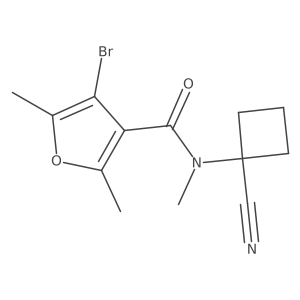 4-Bromo-N-(1-cyanocyclobutyl)-N,2,5-trimethylfuran-3-carboxamide结构式