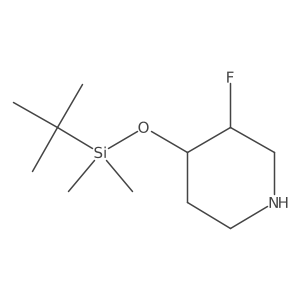 4-[[(1,1-Dimethylethyl)dimethylsilyl]oxy]-3-fluoropiperidine结构式