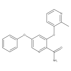 3-(2-Methylpyridin-3-yl)oxy-5-phenoxypyridine-2-carboxamide结构式