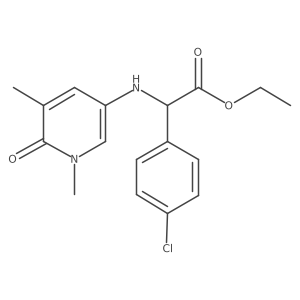 Ethyl 2-(4-chlorophenyl)-2-((1,5-dimethyl-6-oxo-1,6-dihydropyridin-3-yl)amino)acetate Structure