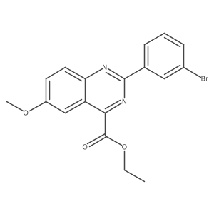 Ethyl 2-(3-bromophenyl)-6-methoxyquinazoline-4-carboxylate Structure