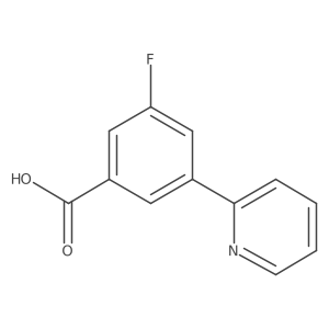 3-Fluoro-5-(pyridin-2-yl)benzoic acid结构式