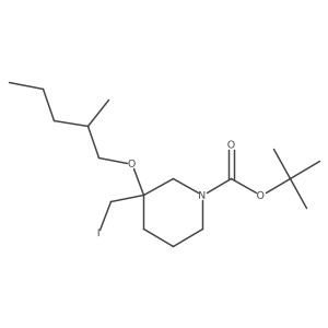 Tert-butyl 3-(iodomethyl)-3-[(2-methylpentyl)oxy]piperidine-1-carboxylate Structure