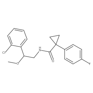 N-(2-(2-chlorophenyl)-2-methoxyethyl)-1-(4-fluorophenyl)cyclopropanecarboxamide结构式