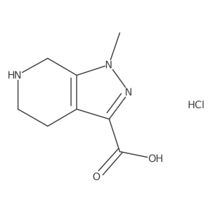 1-methyl-1H,4H,5H,6H,7H-pyrazolo[3,4-c]pyridine-3-carboxylic acid hydrochloride Structure