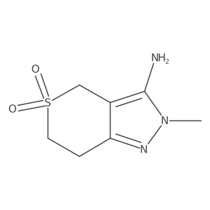 3-Amino-2-methyl-2H,4H,6H,7H-5lambda6-thiopyrano[4,3-c]pyrazole-5,5-dione结构式