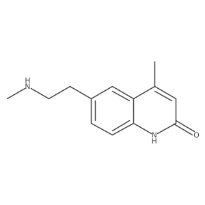 2(1H)-Quinolinone, 4-methyl-6-[2-(methylamino)ethyl]- Structure