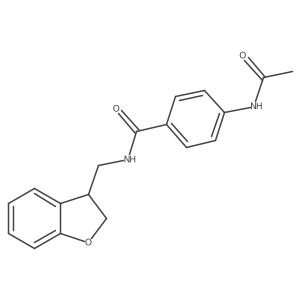 N-[(2,3-dihydro-1-benzofuran-3-yl)methyl]-4-acetamidobenzamide结构式
