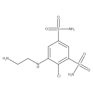 5-[(2-Aminoethyl)amino]-4-chloro-1,3-benzenedisulfonamide结构式