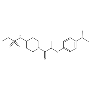 Ethanesulfonamide, N-[1-[2-[4-(1-methylethyl)phenoxy]-1-oxopropyl]-4-piperidinyl]- Structure