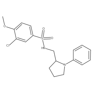 3-chloro-4-methoxy-N-((1-phenylpyrrolidin-2-yl)methyl)benzenesulfonamide结构式