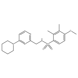 4-methoxy-2,3-dimethyl-N-((4-(piperidin-1-yl)pyrimidin-2-yl)methyl)benzenesulfonamide Structure