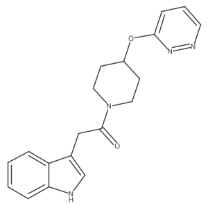 2-(1H-indol-3-yl)-1-(4-(pyridazin-3-yloxy)piperidin-1-yl)ethanone Structure