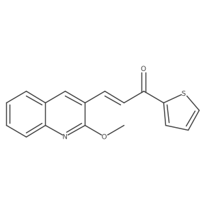 (E)-3-(2-methoxyquinolin-3-yl)-1-(thiophen-2-yl)prop-2-en-1-one Structure