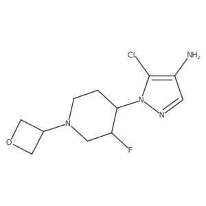 5-chloro-1-[trans-3-fluoro-1-(oxetan-3-yl)piperidin-4-yl]-1H-pyrazol-4-amine Structure