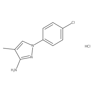 1-(4-chlorophenyl)-4-methyl-1H-pyrazol-3-amine hydrochloride结构式
