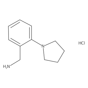 [2-(Pyrrolidin-1-yl)phenyl]methanamine hydrochloride Structure