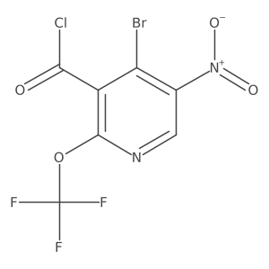 4-Bromo-5-nitro-2-(trifluoromethoxy)pyridine-3-carbonyl chloride Structure