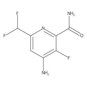 4-Amino-6-(difluoromethyl)-3-fluoropicolinamide Structure