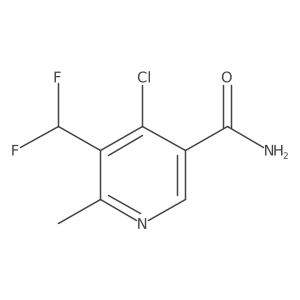 4-Chloro-5-(difluoromethyl)-6-methylnicotinamide Structure