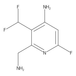 2-(Aminomethyl)-3-(difluoromethyl)-6-fluoropyridin-4-amine结构式