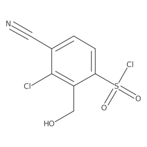Benzenesulfonyl chloride, 3-chloro-4-cyano-2-(hydroxymethyl)-结构式
