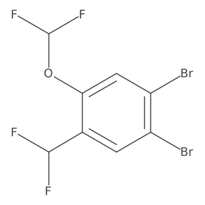 1,2-Dibromo-4-(difluoromethoxy)-5-(difluoromethyl)benzene结构式