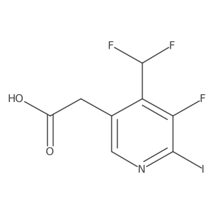 2-(4-(Difluoromethyl)-5-fluoro-6-iodopyridin-3-yl)acetic acid Structure