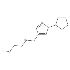 [(1-cyclopentyl-1H-pyrazol-4-yl)methyl](2-methoxyethyl)amine结构式